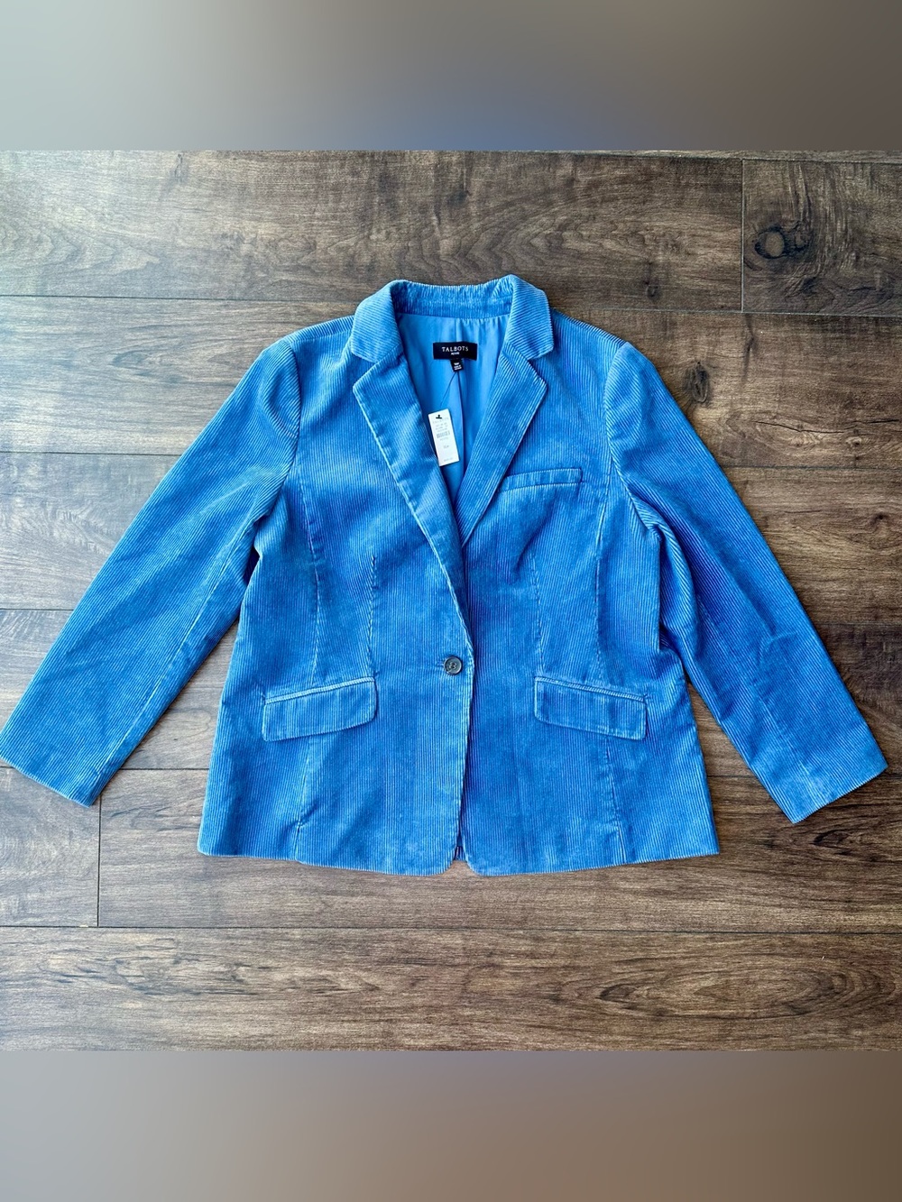 Talbots Corduroy Blazer Jacket NWT - Women’s 16P Petite - Moonlight Blue